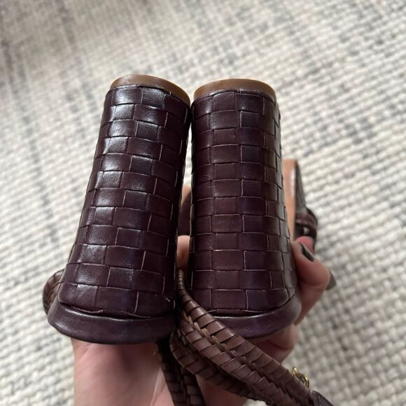 NEW Schutz Kathleen Braided Leather Platform Sandal 11 - Picture 7 of 7